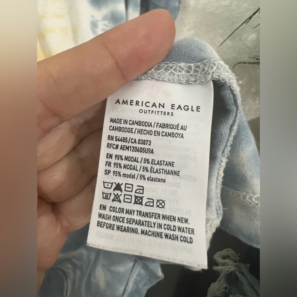 American Eagle Oversized Soft & Sexy Tie-Dye Crew Neck Tee Size Medium - Picture 6 of 7